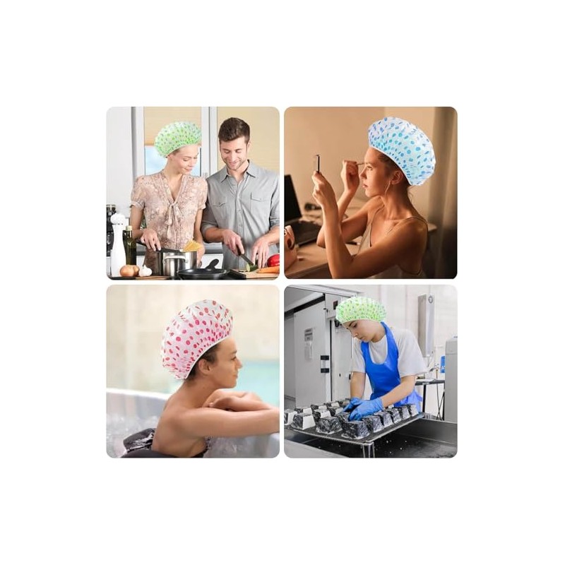 12 Piezas Gorros De Baño Impermeable Para Mujer Gorros de