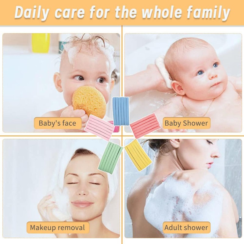 Pack of 120 Compressed Face Sponges Delmkin Round Cosmetic Sponges