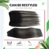 Weft Hair Extensions Human Hair 18 Inch Natural Black to