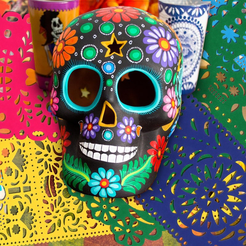 Norbiariz 6 pcs Mexican Table Runners 31.5 x 11.8 Inch