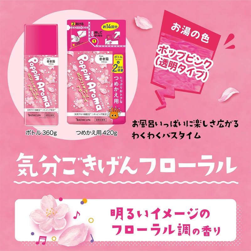 Kikiyu Poppin Aroma Mood Gokigen Floral Scent, 12.7 oz (360