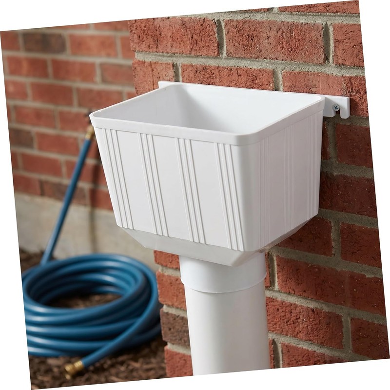 2 Piezas Rainwater Diverter para Downspout en Pvc Blanco, Conexión
