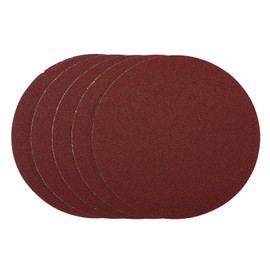 Draper 63026 Sanding Discs, 200mm, 80 Grit, PSA (Pack of 5), Red,One Size