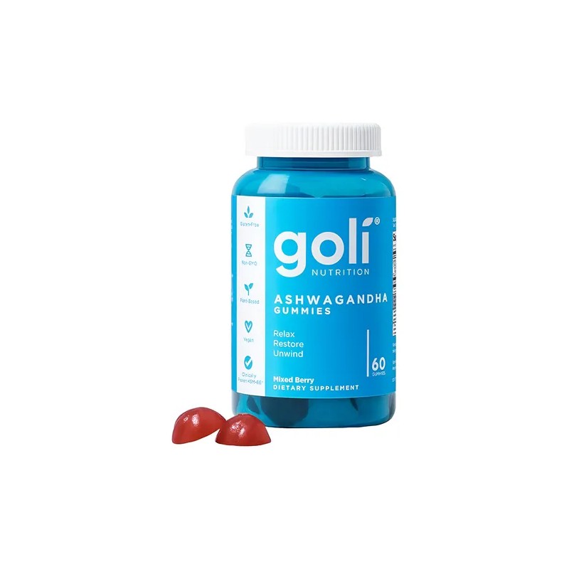 Gomitas Goli Ashuwagan Para El Estres Sabor Berry 60 Pz