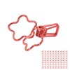 100pcs Binder Clips Flower Shape Hollow Long Tail Cartoon Metal