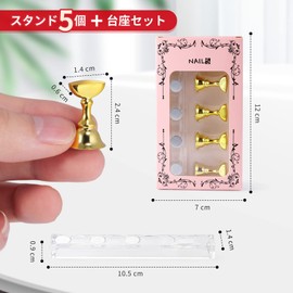 Annhua Magnetic Nail Stand, Nail Tip Stand, Set of 5, Tip Stand, Nail Practice Stand, Hand Nail Exercise Pedestal, Acrylic Manicure Tool, Practice Nail Salon Tool, Nail Holder, Nail Tip Base, Nail Tip, Display, Nail Art Supplies, Nail Practice, Pink