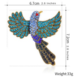 FAIRYGATE Mens Lapel Brooch Anti Exposure Fixed Brooches Crystal Lapel Pin Animal Shape Brooch for Women Ladies Party Favors B3208