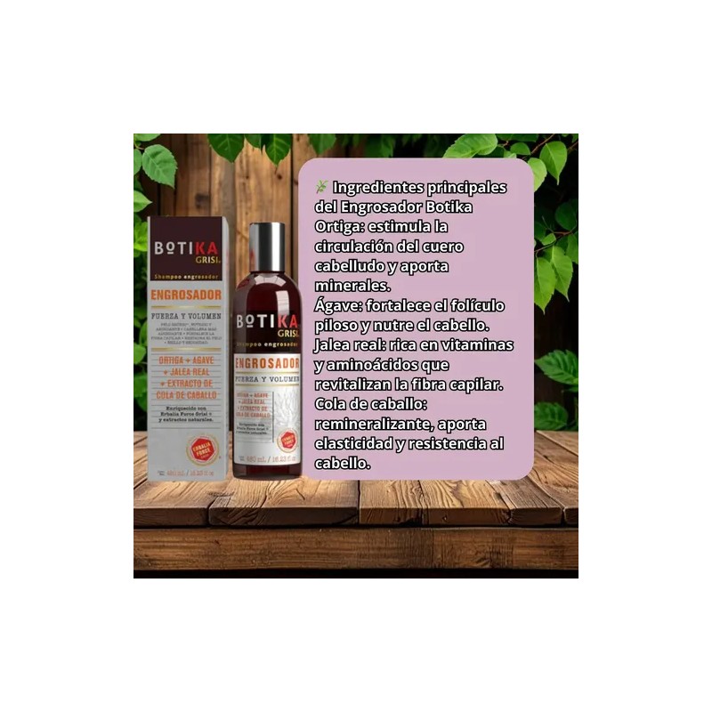 Shampoo Engrosador 480ml Sérum 125ml Kit Botika