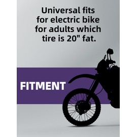 BAOUFF Electric Bike Rear Fender, Universal for 20" Fat Tire Dirt Bike for Adults Mudguard Mud Guard Like for Ridstar Q20,Super 73