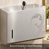 Gold Metal Wall-Mounted Tissue and Paper Towel Holder Box for