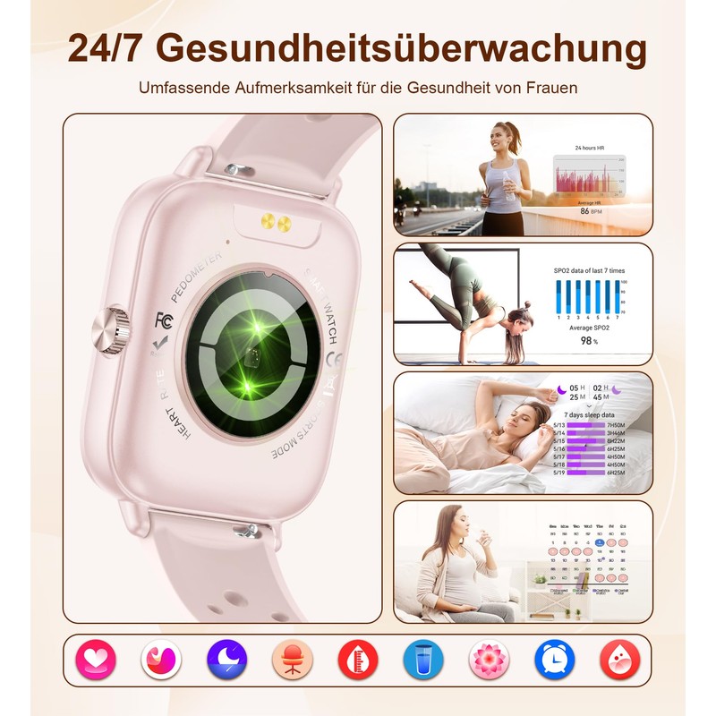 Women's Smartwatch 1.85 Inch Pink