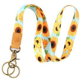 glodentai Lanyard for Keys, Cool Neck Strap Key Chain Holder, Long Lanyard for ID Badges Wallet (sunflower)