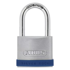 ABUS Silver Rock 5/40HB40 gl.-6404 Padlock - Keyed Alike and with High Shackle - Solid Zinc - Cellar Lock and Much More - ABUS Security Level 5 - Blue/Silver