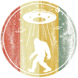 UFO Bigfoot Sasquatch 5 Inch Waterproof Decal Sticker Wall Window Tie-dye Alien Stoner Stones Psychedelic Mushroom Hippie Green Rainbow Galaxy Rock Gypsy Indian Trible Sunflower Mountain Cactus CS1491-2PK