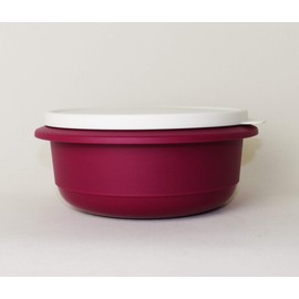TUPPERWARE Peng Bowl 1.0 L in Blackberry White Mixing Bowl, Serving Bowl