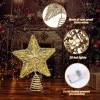 Gold Star Christmas Tree Topper – Treetop Sparkle – 20