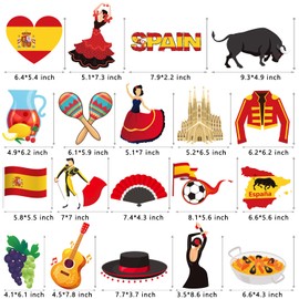 Spanish Hanging Swirls 20Pcs Spanish Birthday Hanging Decorations Spain Theme Fiesta Ceiling Swirls Spanish Party Hanging Streamers for Española Flamenco Bullfight Party Supplies