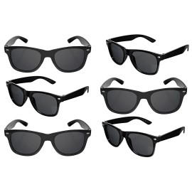 The Gag MENS WOMENS SUNGLASSES 4 Pack of GLASSES WAYFARE STYLE RETRO BLACK SUNGLASSES