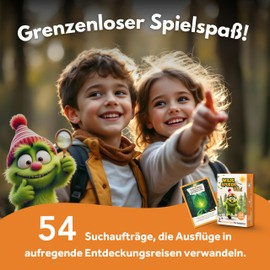 Everywhen Wilde Spuren im Wald – Outdoor Suchspiel für Kinder & Familien ab 5 J. – Entdecke Natur, erlebe Abenteuer, löse Rätsel & finde Schätze bei jedem Spaziergang! Entdeckerkarten & Lernspiel