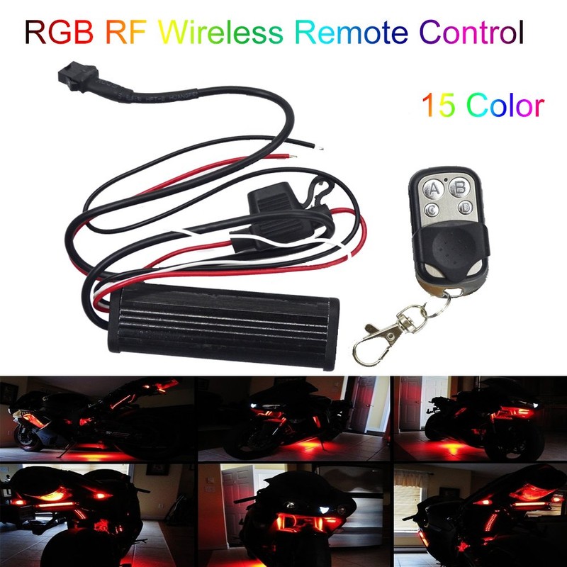 Kingshowstar 4 Key LED RGB Controller for LED Motorcycle Car