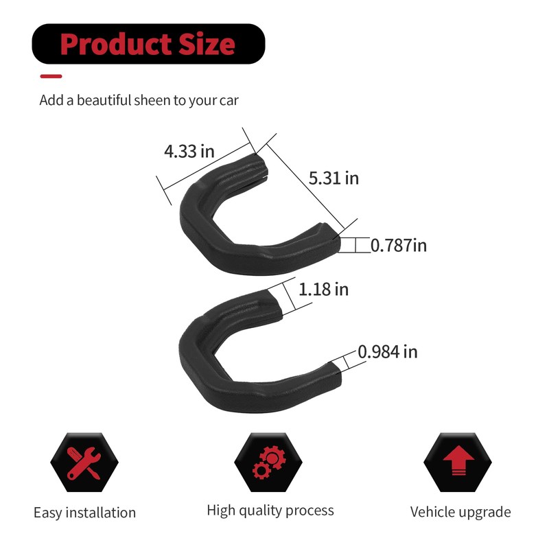 RT-TCZ Tow Hook Covers Bumper Tow Hook Covers Rubber Protector