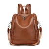 Miss Lulu Women's PU Anti-Theft Backpack, Large Capacity Fashion School