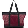 Eastsport Mesh Tote Beach Bag, Black/Red