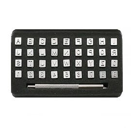 YUENTOEN Leather Stamping Tools Set - 36Pcs Alphabet and Number Stamp Kit, Alloy Steel 6mm Leathercraft Alphabet Punching Tools with Anti Slip Handle Leather Art Craft Tools for Leathercraft DIY