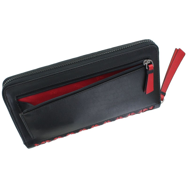 VISCONTI Bora Bora Collection Amour Leather Zip Wallet RFID Blocking
