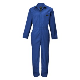 Natural Uniforms Mens Long Sleeve Zip Up Twill Coverall, Stain and Wrinkle Resistant (Royal Blue, Medium)