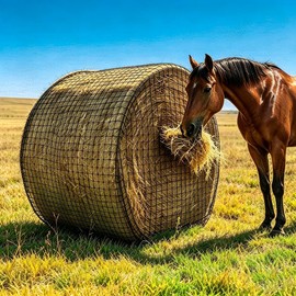 Umisu 5x5ft Bolded Hay Net for Horses – Heavy-Duty Slow Feeder