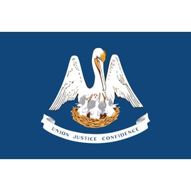 JMM Industries Louisiana Flag LA Vinyl Decal Sticker The Pelican State Car Window Bumper 2-Pack 5-Inches by 3-Inches Premium Quality UV-Resistant Laminate PDS324