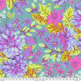 Free Spirit Untamed Tula Pink QBTP017 Cosmic Hello Dahlia 108" Wide Sateen Cotton Quilting Fabric