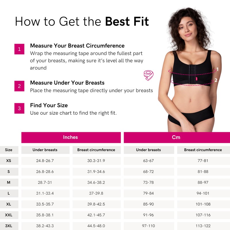 LIPOELASTIC PI Active Variant - Post-Surgery Compression Bra, XL, White