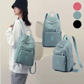 Good backpack small storage capacity fabric women's outing waterproof bag mint blue