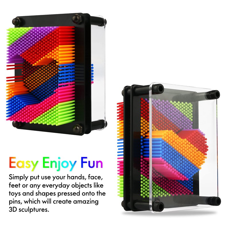 3D Pin Art Toy - Plastic Pin Board for Kids,