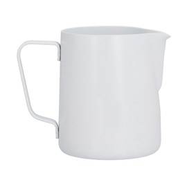 Stainless Steel Frother Cup 350ml Pointed Mouth Cappuccino Cup Thickened Latte Art Frothing PitcherWhite