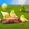Mini Yellow Bird Figurines, Resin Cute Bird Decor for Fairy