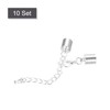 sourcing map 10Sets 8mm Leather Cord End Caps with Lobster