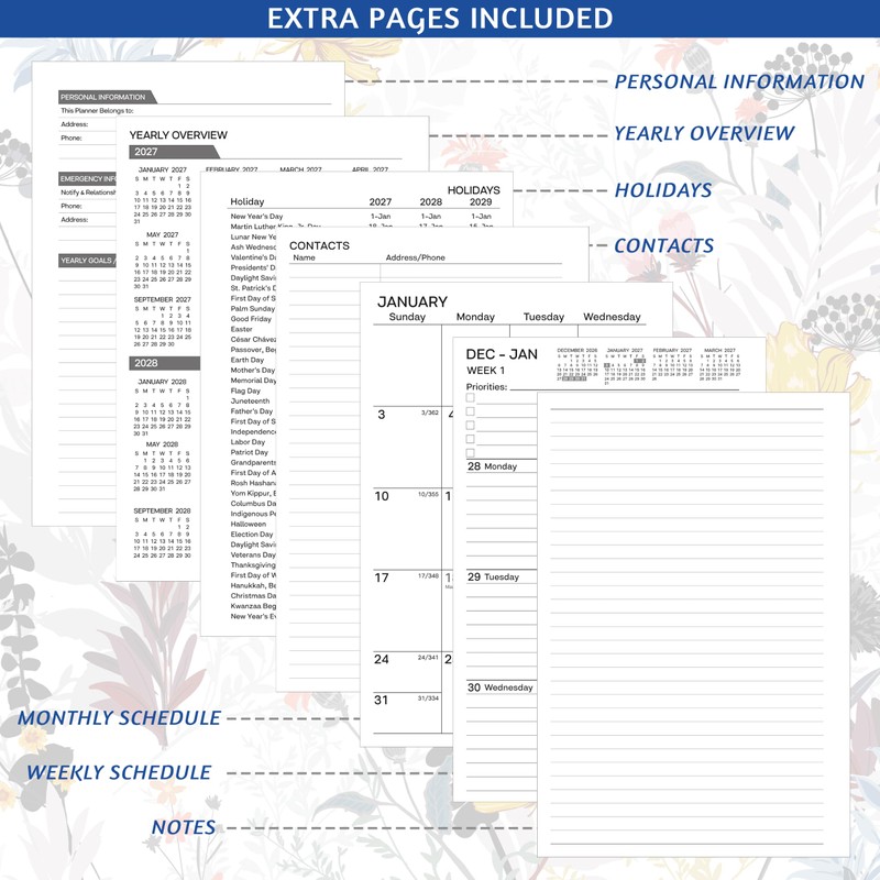 2027 Planner, Weekly ＆ Monthly Planner 2027, Jan 2027 –