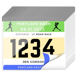 20 Pack Race Bib Display Vinyl Protector Sheets, Clear Race Bib Holder Sleeves for Runners Bib Display with Protective Bags
