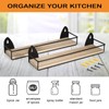 TJ.MOREE 2 Pack Spice Rack Wall Mount Rustic Style Hanging