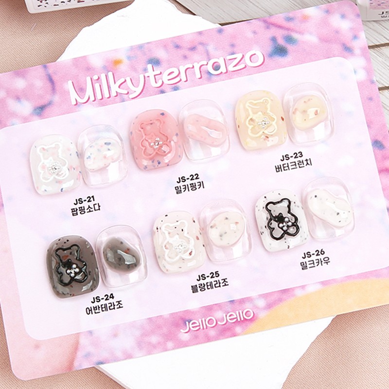 classic nail Jello Jello Milky Terrazzo Syrup Glitter Gel /