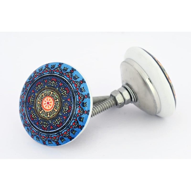 KNOBSWORLD 20 x Mix Vintage Look Flower Ceramic Knobs Door