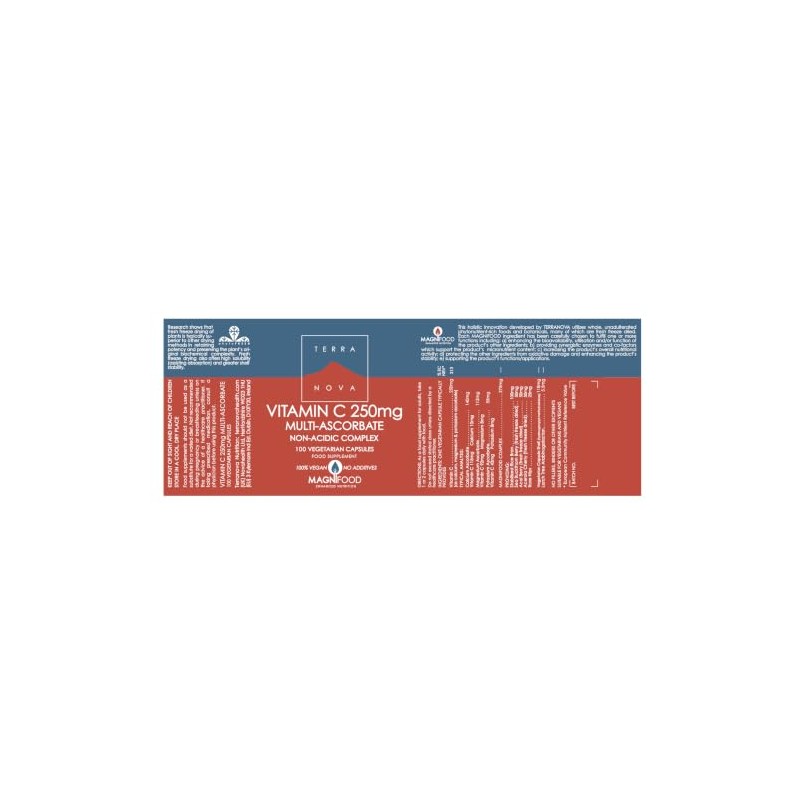 Terranova Vitamin C 250Mg Complex, 100 CT