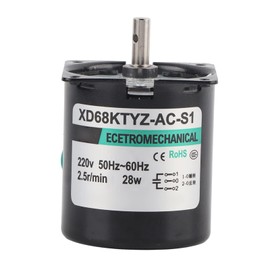Permanent Magnet Synchronous Gear Motor XD68KTYZ AC S1, AC220V, 28W, 2.5 20 30 110r/min, for Instruments and Automation, Curtain Control, Voltage Regulator (2.5 Revolutions)