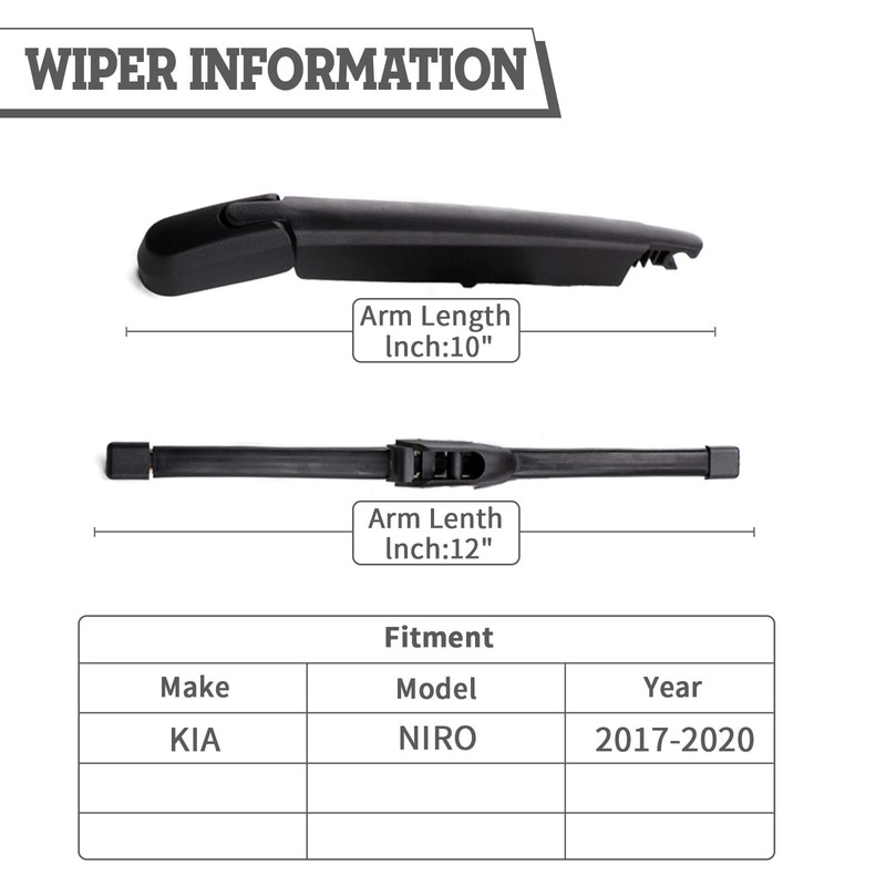 HODEE Rear Wiper Arm Blade Nut Set Replacement for KIA