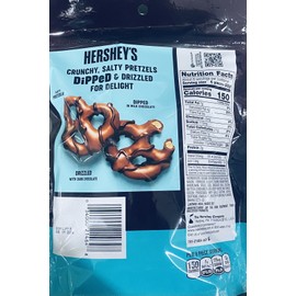 Hershey's Dipped Milk & Dark Chocolate Pretzels 8.5 Oz Bag