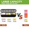 Daviky Pill Organizer 3X a Day, Weekly Pill Box 7