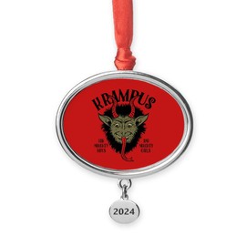 CafePress Krampus Face Naughty Year Ornament